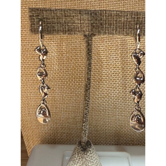 Givenchy Silver-Tone Pavé Crystal Open Pear Linear Drop Earrings - Picture 9 of 16